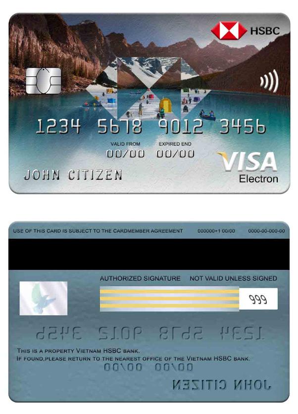 Vietnam HSBC bank visa electron card